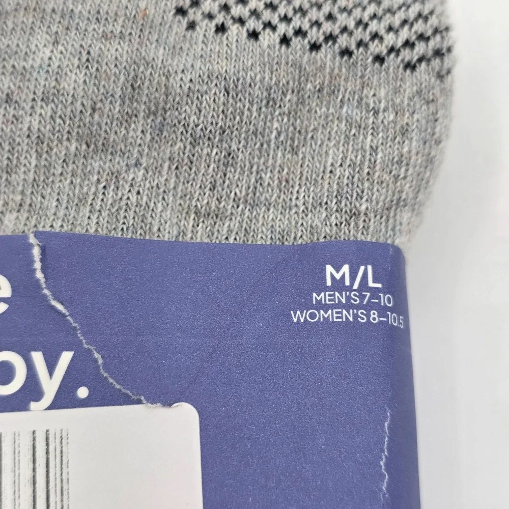 Scrappy Socks Men's Mid-Calf Gray M/L‎ Recycled Material Blend Crew Socks New